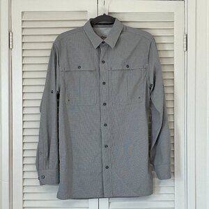 World Wide Sportsman fishing shirt men small checked grey
